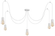 Żyrandol na lince TUBE LONG 5xE27/10W/230V biały