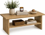 Prostokątna Ława Kawowa Z Półką Dąb Artisan W2-B49
