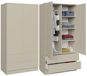 Szafa garderoba CLASSIC 2 szuflady - Kaszmir | 180x90x50 cm