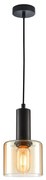 ITALUX PND-65342-1-BK+AMB - Żyrandol na lince SANTIA 1xE27/40W/230V