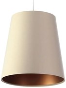 Kremowo-miedziana lampa wisząca z abażurem - 3X S405 P8-M78