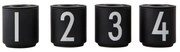 Porcelanowe świeczniki zestaw 4 szt. Mini – Design Letters