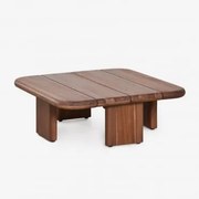 Kwadratowy Stolik Kawowy Do Ogrodu 70x70 Cm Z Drewna Akacjowego Famara Akacja Brąz - Sklum