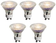 Zestaw 5 żarówek LED GU10 50mm przezroczystych 3,5W 330 lm 3000K