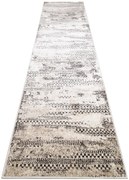 Beżowo-brązowy chodnik w delikatny wzór E7-F15