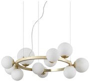 Ideal Lux - LED Żyrandol na lince PERLAGE 11xG9/3W/230V śr. 73 cm złoty/biały