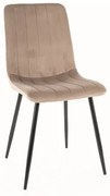 Krzesło tapicerowane ALAN VELVET beżowe SIGNAL