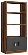 Biblioteczka Voma Anthracite i Walnut