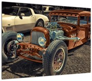 Obraz brązowego samochodu (70x50 cm)