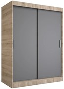 Szafa przesuwna MODUO COMFORT 150 dąb sonoma/antracyt gładka MKPOL