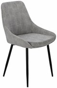 Tapicerowane szare krzesło sztruksowe D1-N61