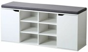 Kesper 15918 Szafka na buty z siedziskiem, biała,103 x 48 x 30,5 cm