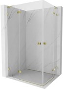 Mexen Lunar L Duo kabina prysznicowa uchylna lewa 120 x 85 cm, transparent, złota - 834L-120L-085P-50-00