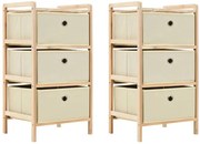 Zestaw 2 regałów z trzema szufladami do przechowywania Z1-F14