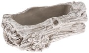 Betonowy pojemnik na kwiaty Trunk z kwiatamiszary, 11 x 21 cm