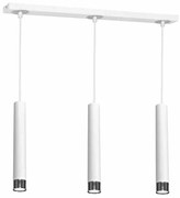 Lampa wisząca, potrójna, biała, nad stół, wyspę DANI WHITE/CHROME 3xGU10