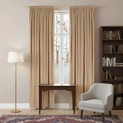 Zasłona gotowa welurowa na taśmie 140x250 CIEMNY BEŻ velvet żabki tunel Virella