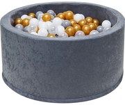 Suchy Basen Z Kulkami 90x40 Cm - Szary - 200 Piłeczek