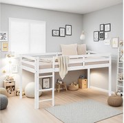 Łóżko piętrowe 207x110x97 cm biała kabina