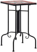 Terakotowo-biały stolik mozaikowy Z0-L66