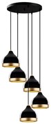 Lampa wisząca na przewodzie YILDO 5xE27/40W/230V czarna/złota