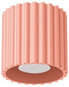 Plafon AURA 1 brzoskwiniowy GU10 ryflowany SOLLUX  LIGHTING