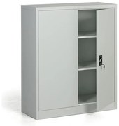 Metalowa szafa, demontowana, 2 półki, 950 x 1150 x 400 mm, szara