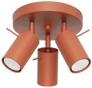 Okrągły czerwony plafon trzypunktowy G9-N72