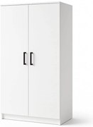 Dwudrzwiowa szafa Tress - uchylne drzwi w kolorze białym