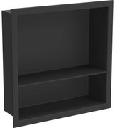 Mexen X-Wall-R półka wnękowa z kołnierzem i półką 30 x 30 cm, czarna - 1970303010S