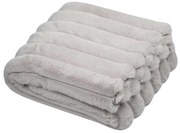 Koc puszysty POLARY, w grube prążki, 130 x 160 cm