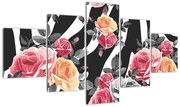 Obraz kwitnących róż (125x70 cm)