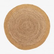 Okragly Dywan Z Naturalnej Juty Dagna Colors Musztarda & 120 Cm - Sklum