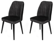 Zestaw krzeseł do jadalni Alfa Anthracite and Black, 2 szt.
