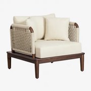 Fotel Z Akacji Giulia Ciemny Akacjowy Brąz - Sklum