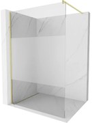 Mexen Kioto ścianka prysznicowa Walk-in 70 x 200 cm, transparent/szron 8 mm, złota szczotkowana - 800-070-101-55-35