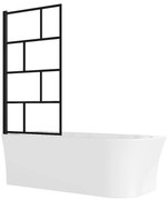 Wanna z prysznicem biała z obrotowym parawanem - 201 l - Lewostronna - PONTICOLA