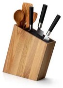 Continenta C4151 - Stojak na noże z elastyczną wkładką i przegródką 31x8x24,5 cm dąb