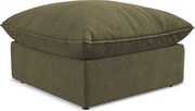 Pufa - z tkaniny strukturalnej - oliwkowy - MANAO