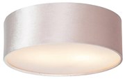 Nowoczesna lampa sufitowa różowa 30 cm ze złotym wnętrzem - Drum Nowoczesny Oswietlenie wewnetrzne