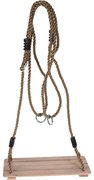 Huśtawka dla dziecka WOOD z drewnianym siedziskiem 40 x 16 cm