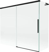 Mexen Rox L parawan nawannowy 2-skrzydłowy rozsuwany 180 + 90 x 150 cm, transparent, czarny - 8C9L-180-090-70-00