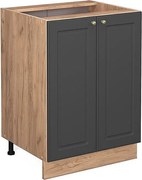 Szafki kuchenne antracytowo-złoty 60x51.6x82 fame-line