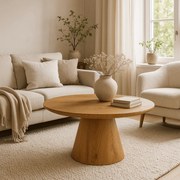 Stolik Kawowy CARLY MAX 80 cm Dąb Nowoczesny Loft