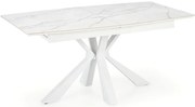 Rozkładany prostokątny stół biały marmur - C5-A39