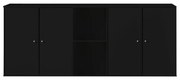 Czarna komoda ścienna Hammel Mistral Kubus, 169 x 69 cm