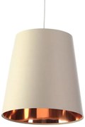Kremowa lampa wisząca z abażurem rose gold - 7X S405 S1-C43