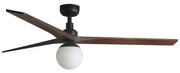 FARO 34276WT-11L - Wentylator KLIM L 1xE27/15W/230V orzech/czarny Ø150 cm WT+DO