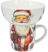 Zestaw śniadaniowy Santa, 2 szt., porcelana