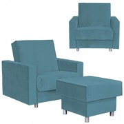 Fotel rozkładany z podnóżkiem Alicja Family Meble